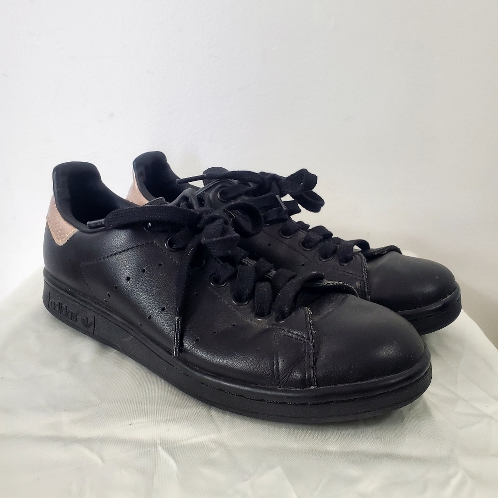 Adidas Stan Smith Black Rose Gold Shoes